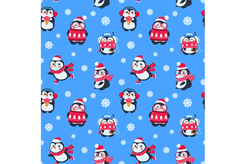penguins-seamless-pattern-cute-christmas-package-with-funny-baby-peng
