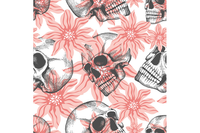 fashion-seamless-pattern-with-hand-drawn-sculls-and-flowers