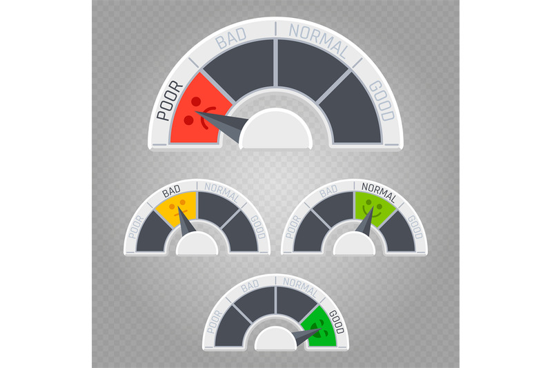 flat-emotions-mood-scales-vector-isolated-set