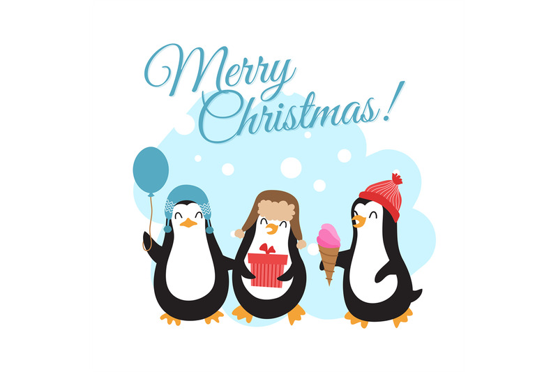 merry-christmas-winter-holidays-vector-with-cartoon-penguins