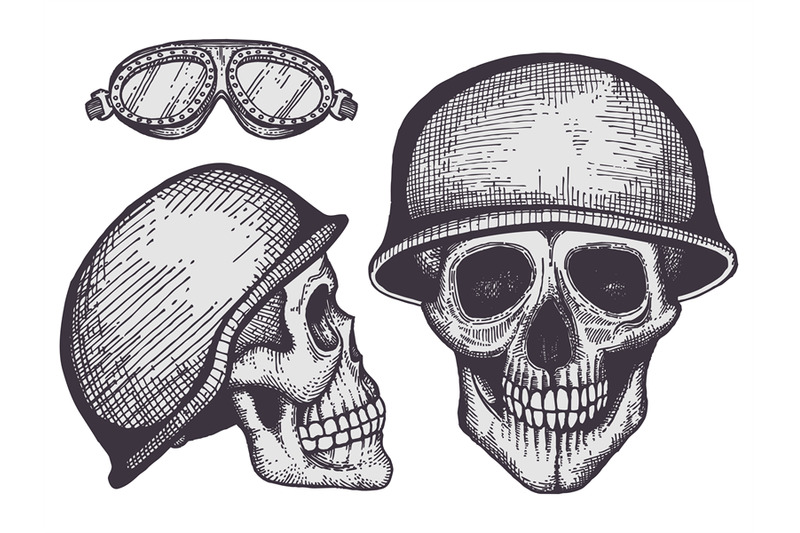 vintage-style-bikers-human-skulls-isolated-on-white-background