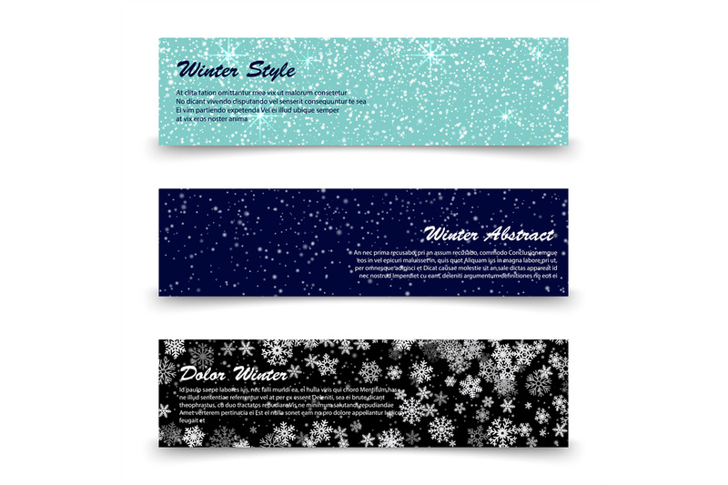 winter-banners-template-set-with-snow-shine-snowflakes