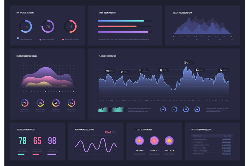 infographics-on-dark-multipurpose-economic-charts-marketing-graphs-p