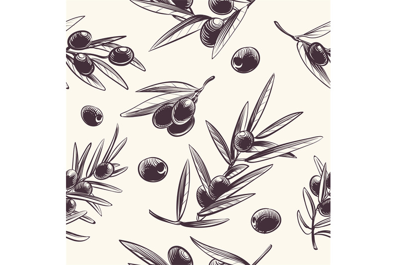 olive-branches-seamless-pattern-mediterranean-olives-branching-textur