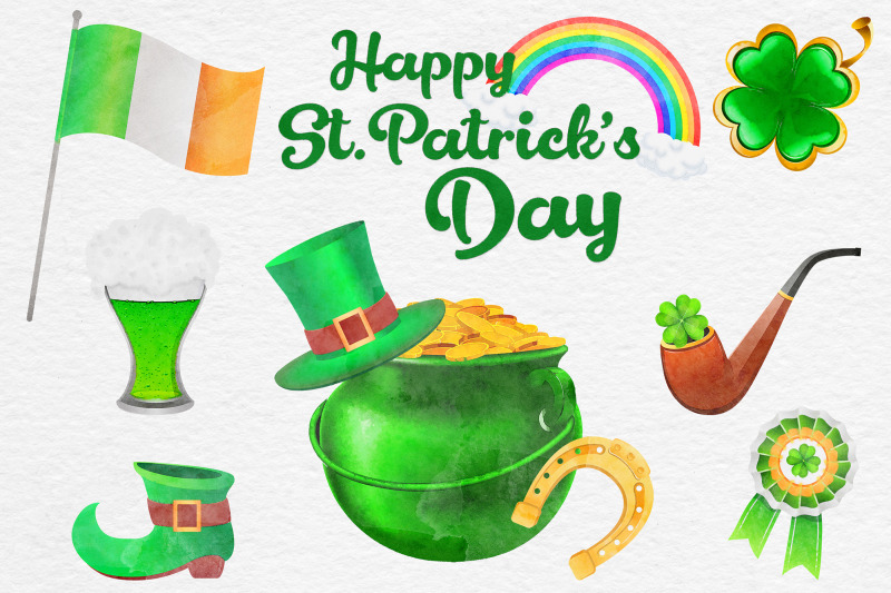 st-patricks-day-watercolor-clipart