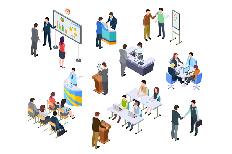 isometric-meeting-business-people-on-presentation-conference-team-wo