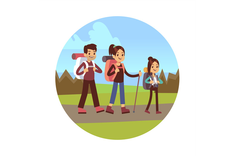 family-hiking-vector-illustration-mother-dad-and-daughter