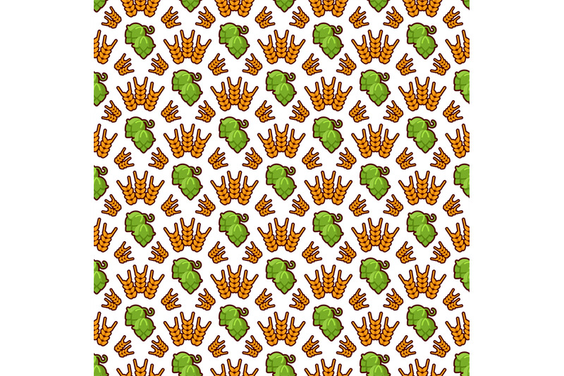 hop-and-wreath-pattern-design-beer-harvest-agricultural-seamless-te