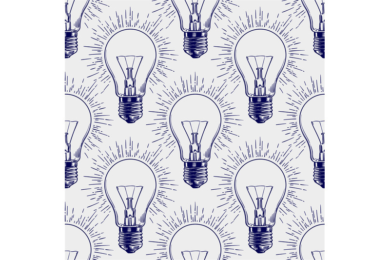 lamp-bulb-sketch-seamless-pattern-vector-background