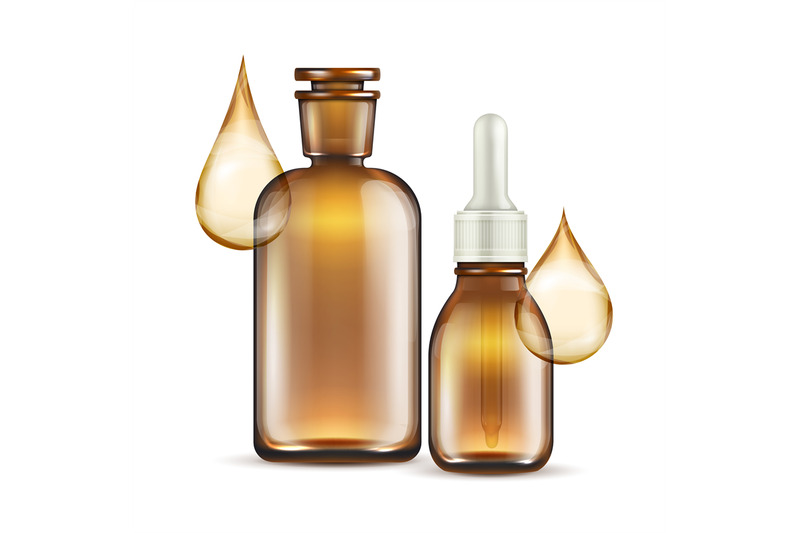 realistic-brown-glass-bottles-for-oil-cosmetics