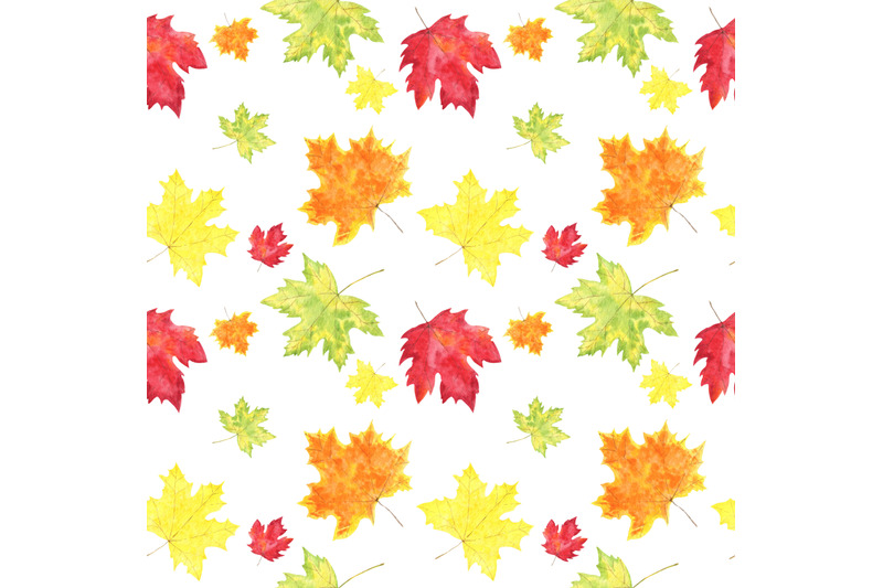 watercolor-autumn-maple-leaves-seamless-pattern