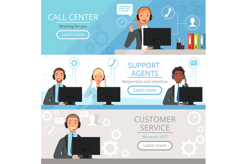 call-center-banners-support-agents-characters-customer-service-phone