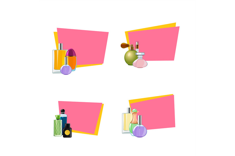 vector-perfume-bottles-stickers-with-place-for-text-set-illustration