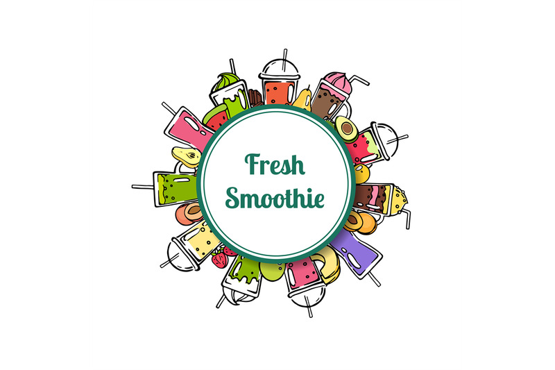 vector-doodle-smoothie-circle-with-place-for-text-illustration