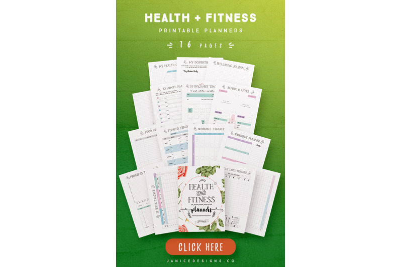 health-and-fitness-printable-planners-16-pages