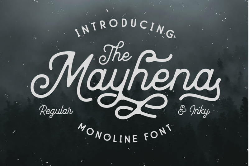 mayhena-monoline-font