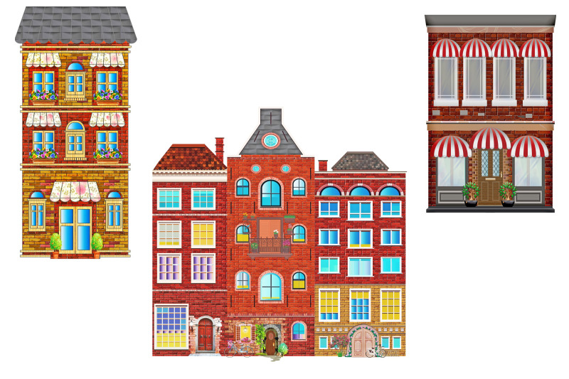 wood-brick-stone-buildings-and-house-clip-art