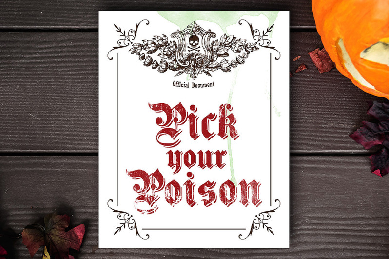pick-your-poison-halloween-drink-sign