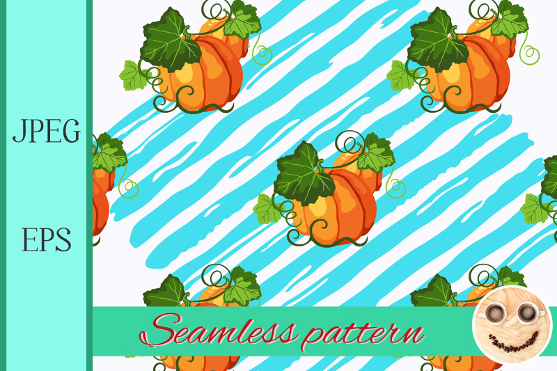 seamless-pattern-with-pumpkin-blue-paint-stripe-on-the-white