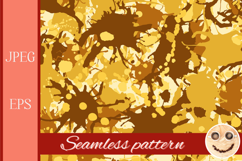yellow-brown-ink-paint-splashes-seamless-pattern
