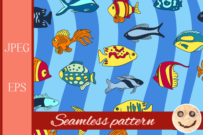 aquarium-fish-on-the-blue-waves-pattern