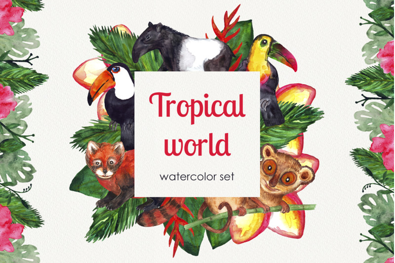 watercolor-tropical-world