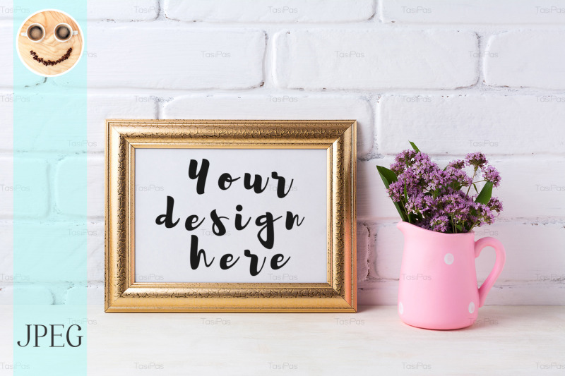 golden-landscape-frame-mockup-with-purple-flowers-in-pink-rustic-pitc