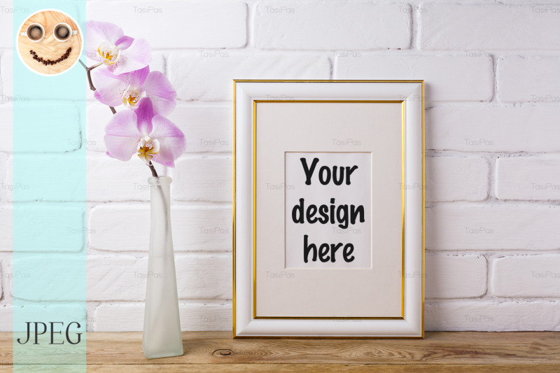 gold-decorated-frame-mockup-with-tender-pink-orchid