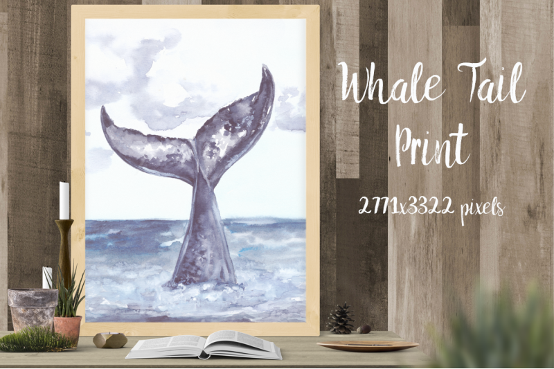 whale-039-s-tail-watercolor-illustration