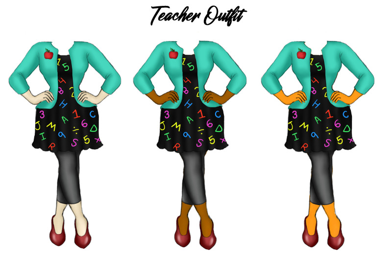 girls-at-work-cusotmizable-clipart-fashion-builder