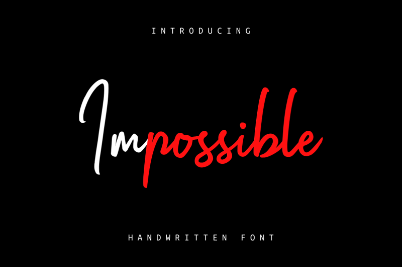impossible-handwritten-font