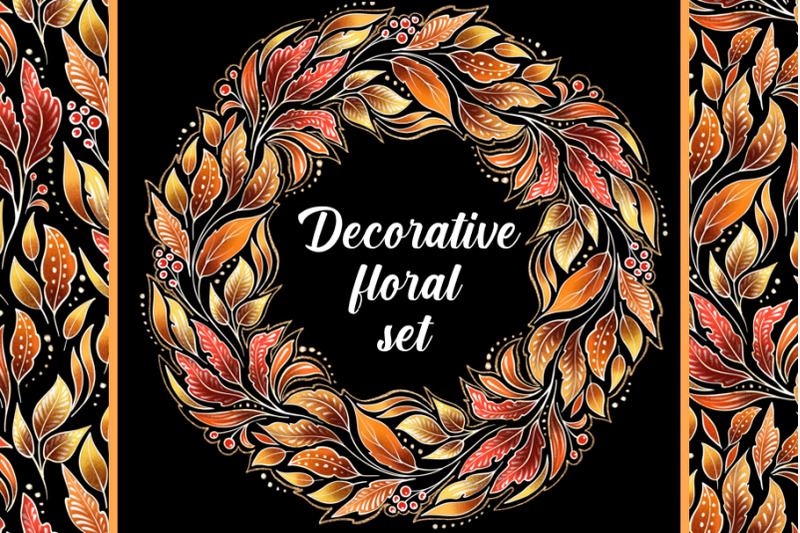 decorative-floral-set-pattern-and-wreath