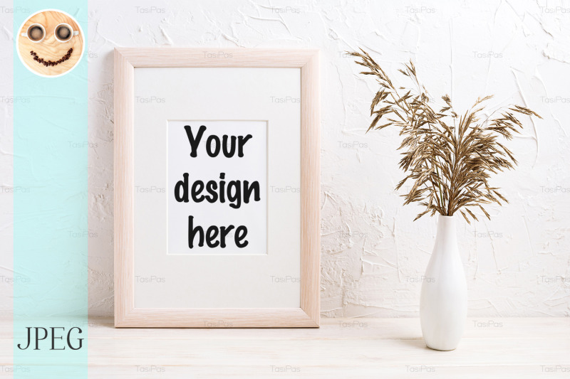 wooden-frame-mockup-with-dried-grass