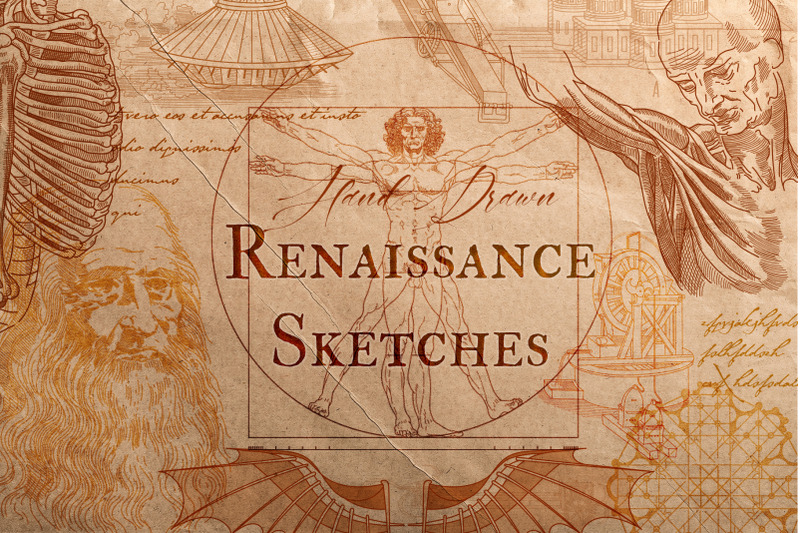 renaissance-sketches-vector-set