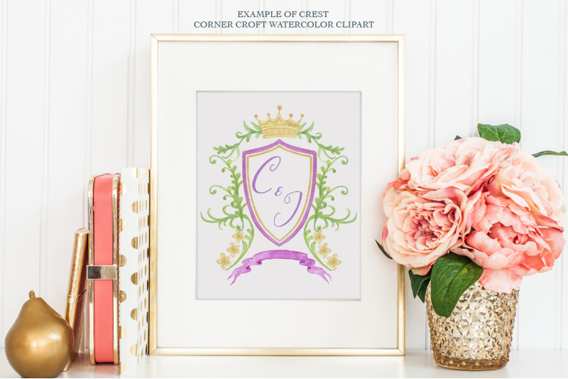 watercolor-vintage-style-crest-collection