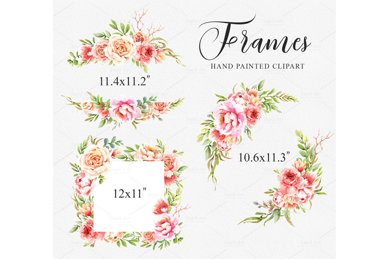 flower-watercolor-clipart-bouquets-frames-and-wreath-individual