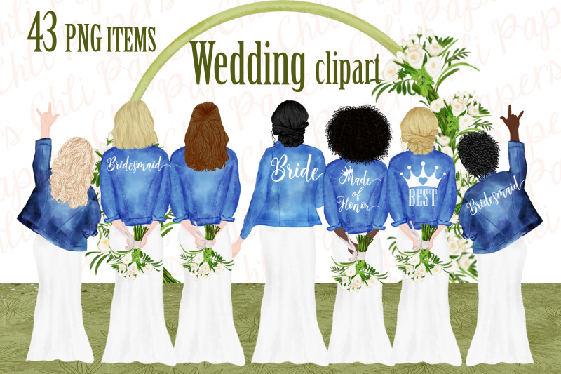 bride-and-bridesmaids-clipart-wedding-clipart-custom-bride