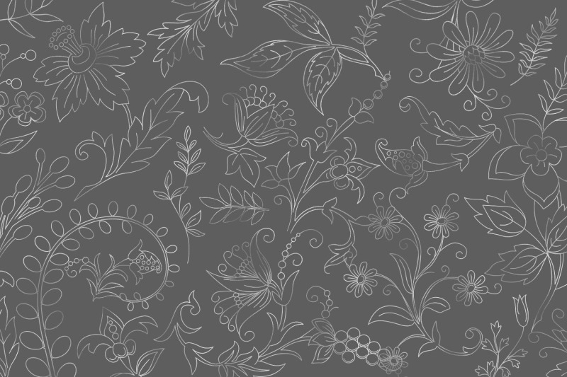 silver-botanical-outlines-clipart