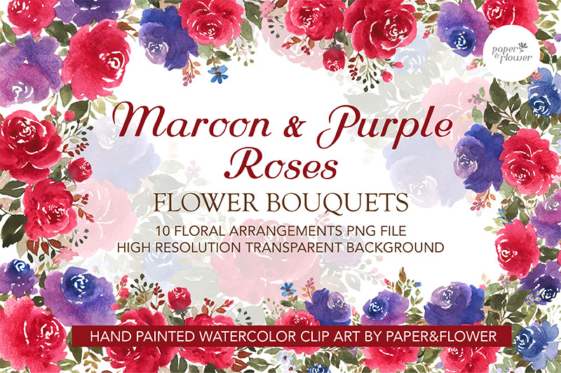 maroon-floral-watercolor-bouquets