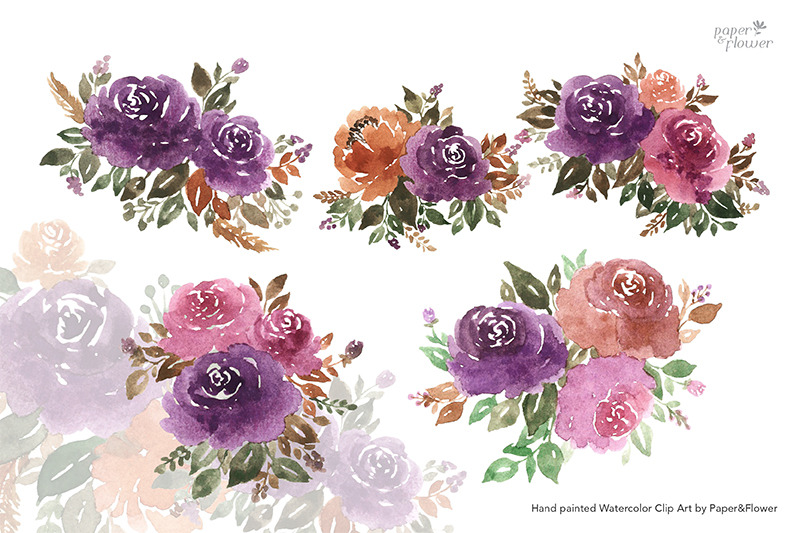 purple-floral-watercolor-bouquet