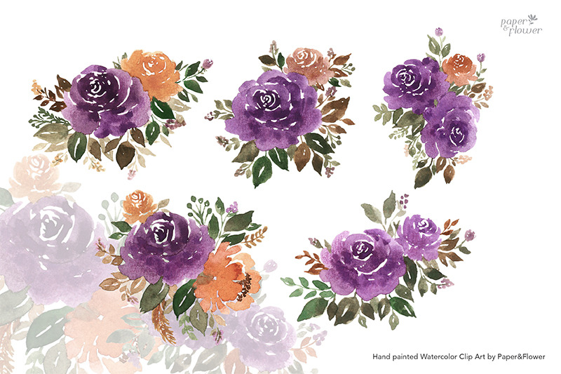 purple-floral-watercolor-bouquet