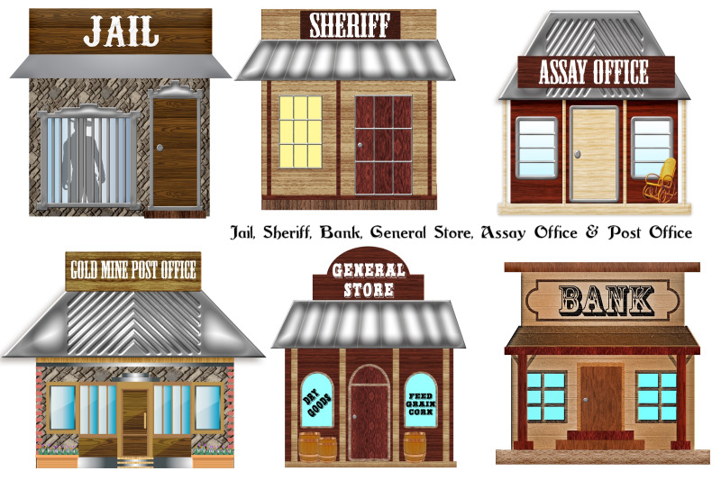 wild-west-town-and-elements-clip-art