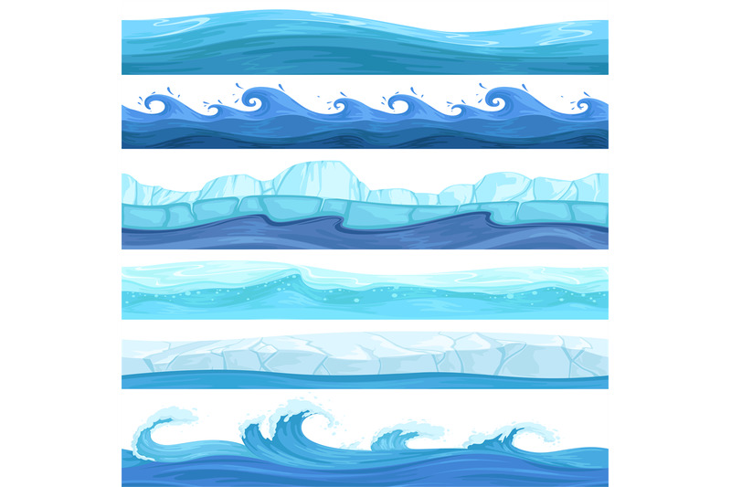 water-game-seamless-surface-liquid-ocean-river-waves-bubbles-underwat