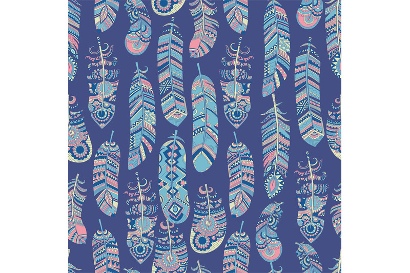ethnic-feathers-pattern-tribal-background-hippie-indian-cultural-elem