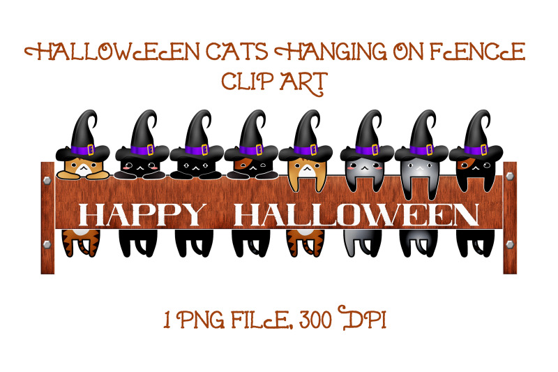halloween-cats-on-fence-clip-art