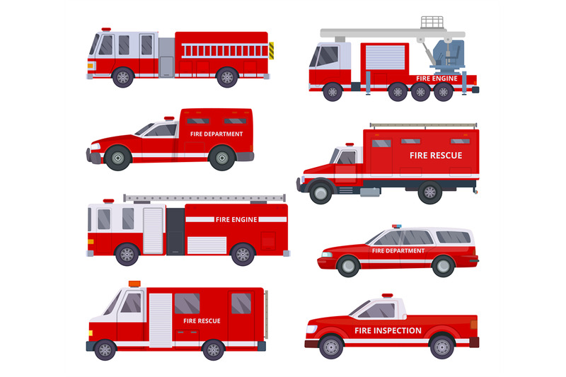 fire-engine-collection-with-red-emergency-department-lighting-service