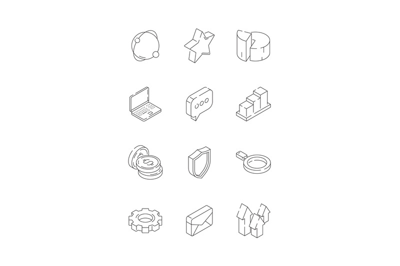 social-marketing-isometric-web-media-symbols-graphs-like-ratio-hearts