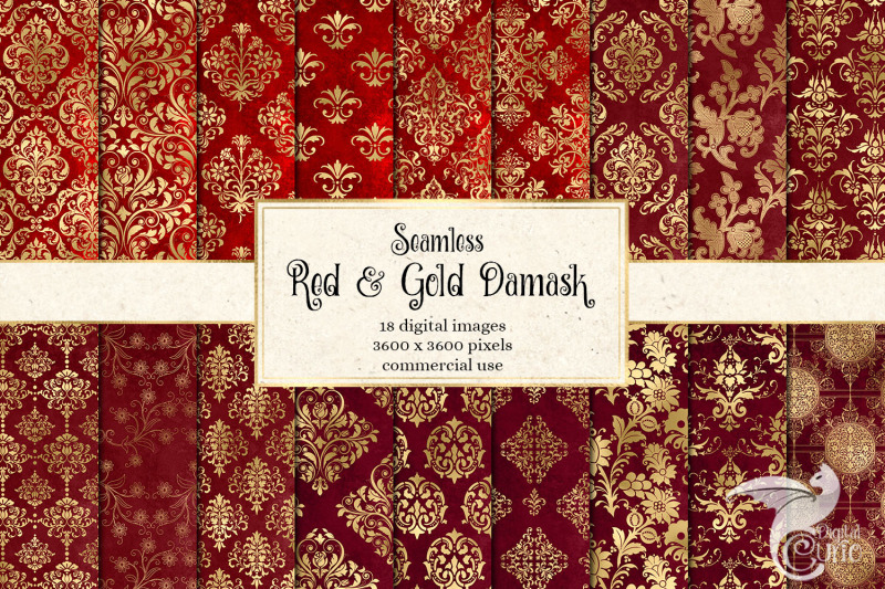 red-and-gold-damask-digital-paper
