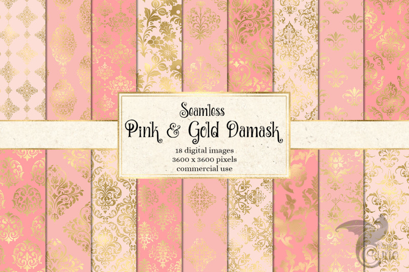 pink-and-gold-damask-digital-paper