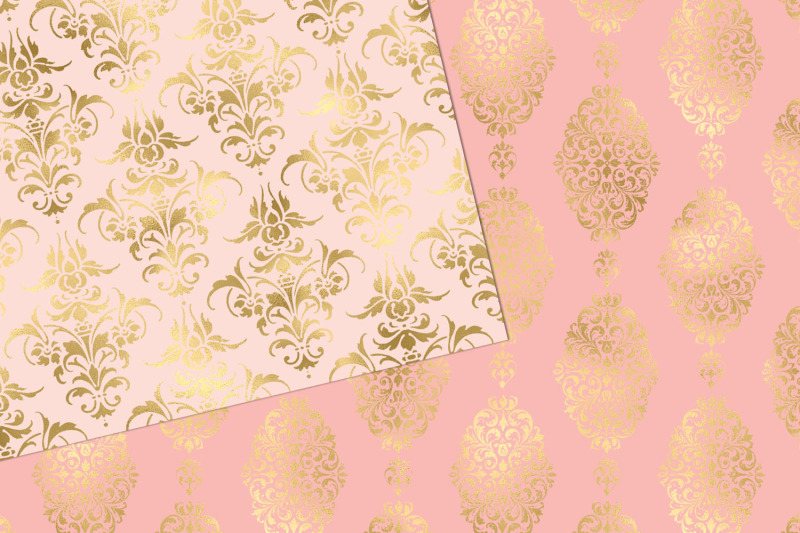 pink-and-gold-damask-digital-paper